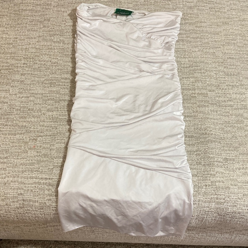 Sabora White Strapless Gown